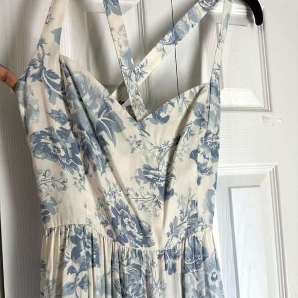 Reformation Brixton Dress White and Blue Floral - Picture 3 of 8